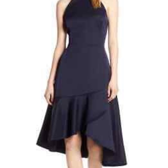 HARLYN Dresses & Skirts - HARLYN High Low MIDI Dress Navy. Medium.